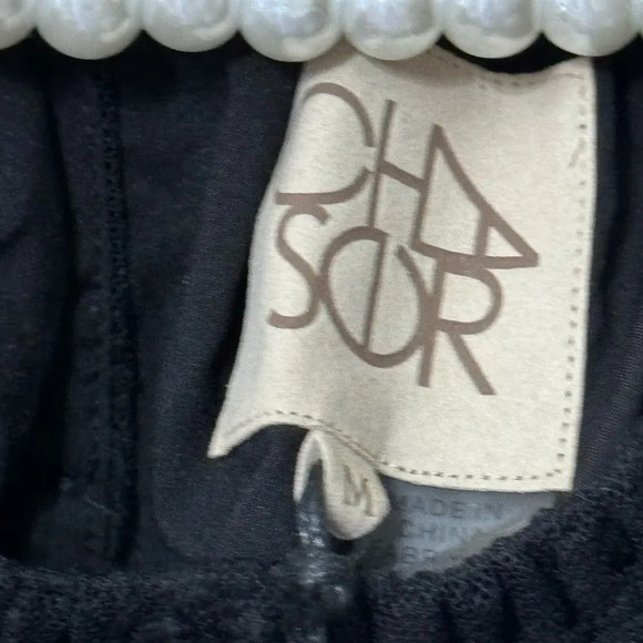 NWT Flutter sleeve black Chaser top REVOLVE Lace collar Med - Picture 4 of 7